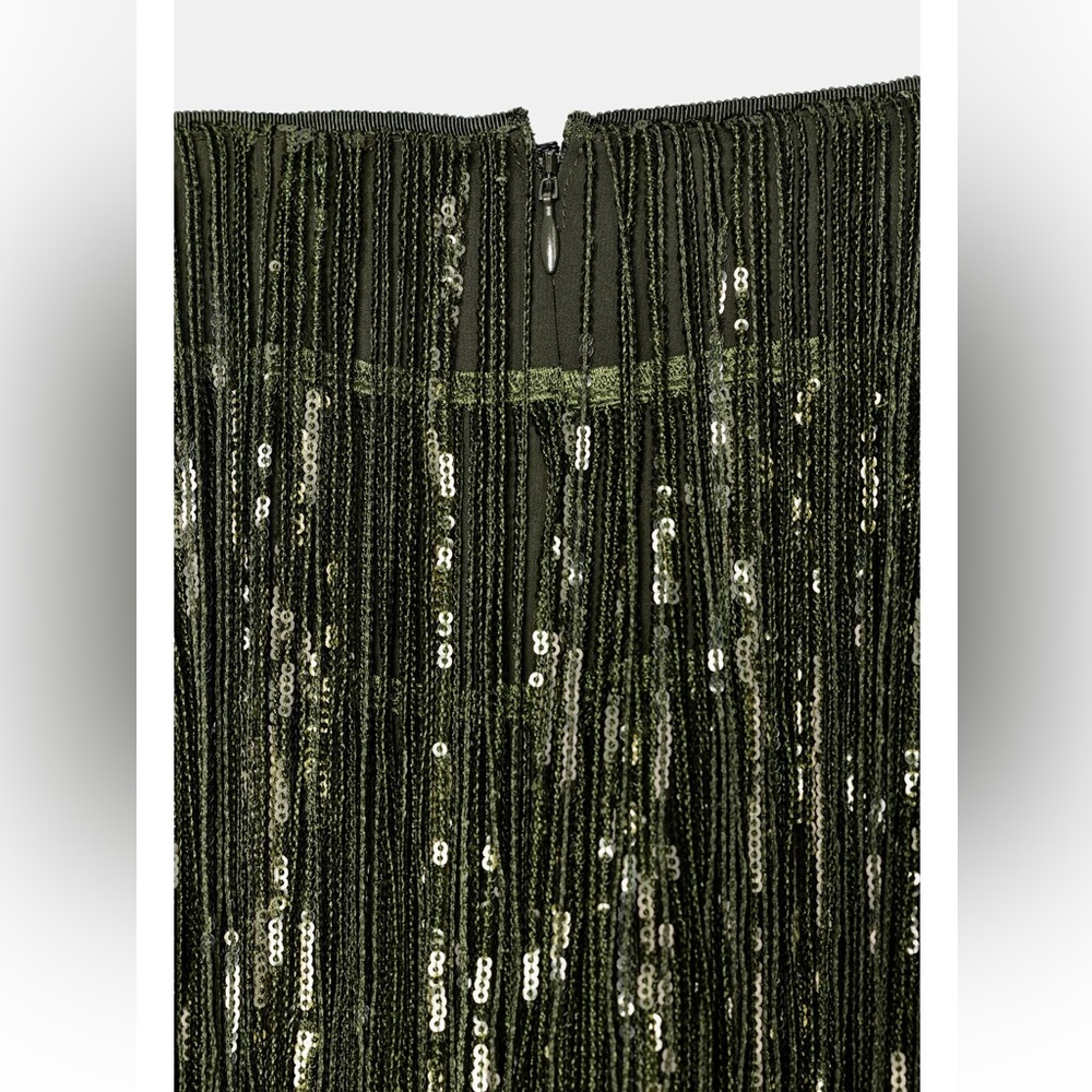Zara ZW COLLECTION LIMITED EDITION FRINGED SEQUIN SKIRT - Picture 7 of 11